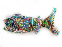 Mixed media Fish with Yellow and Blue Fins