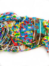 Mixed media Fish with Yellow and Blue Fins