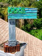 Lime, Turquoise and Teal Flag (Sorry..this one is gone but I would be happy to make you something similar.)