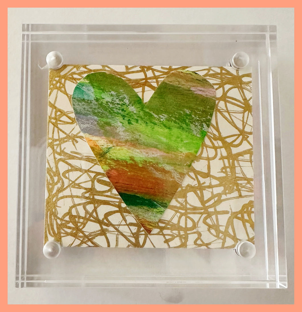 Green and Gold Heart