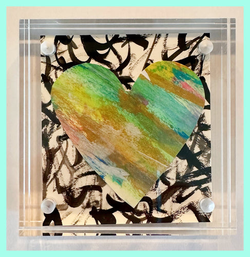 Turquoise and Gold Heart