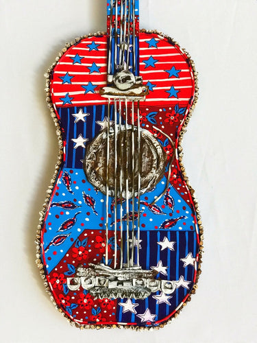 Red, White and Blue Guitar