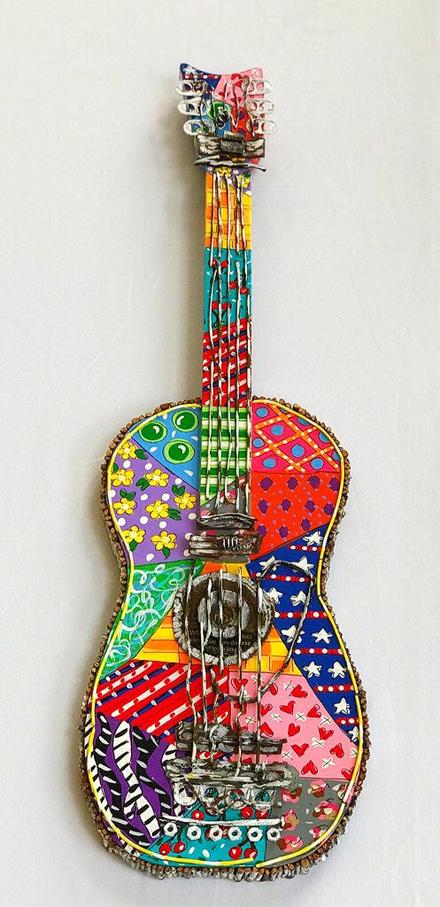 Patchwork Painted Guitar