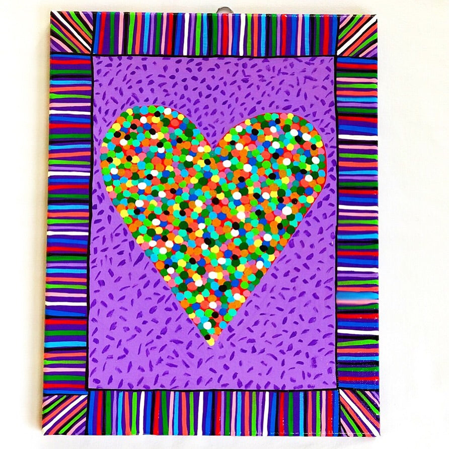 Big Heart on Purple Confetti (Sorry..this one is gone but I would be happy to make you something similar.)