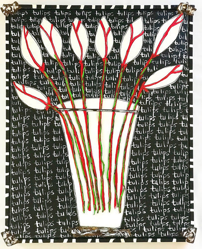 Black and White Tulips (Sorry..this one is gone but I would be happy to make you something similar.)