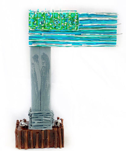 Lime, Turquoise and Teal Flag (Sorry..this one is gone but I would be happy to make you something similar.)