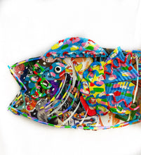 Mixed media Fish with Yellow and Blue Fins