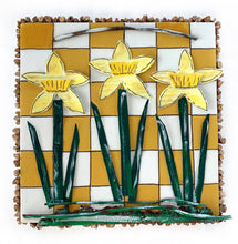 Daffodils on Gold and White