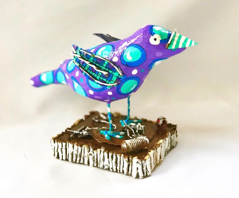 Mr Purple Bird (Sorry..this one is gone but I would be happy to make you something similar.)