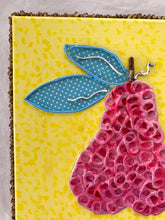 Pink Pear on Yellow