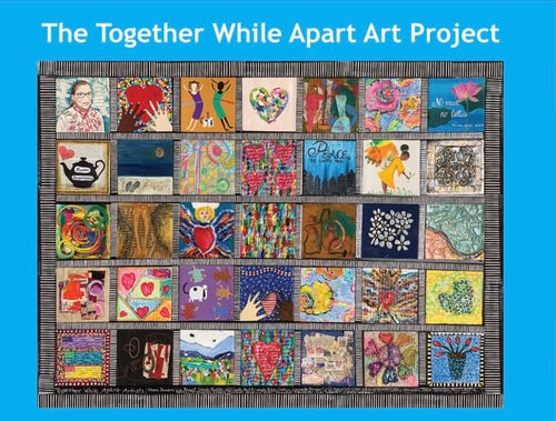 The Together While Apart Artwork Poster (with blue border)