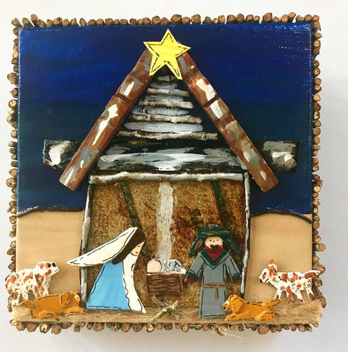 Baby Jesus and his 4 Legged Friends